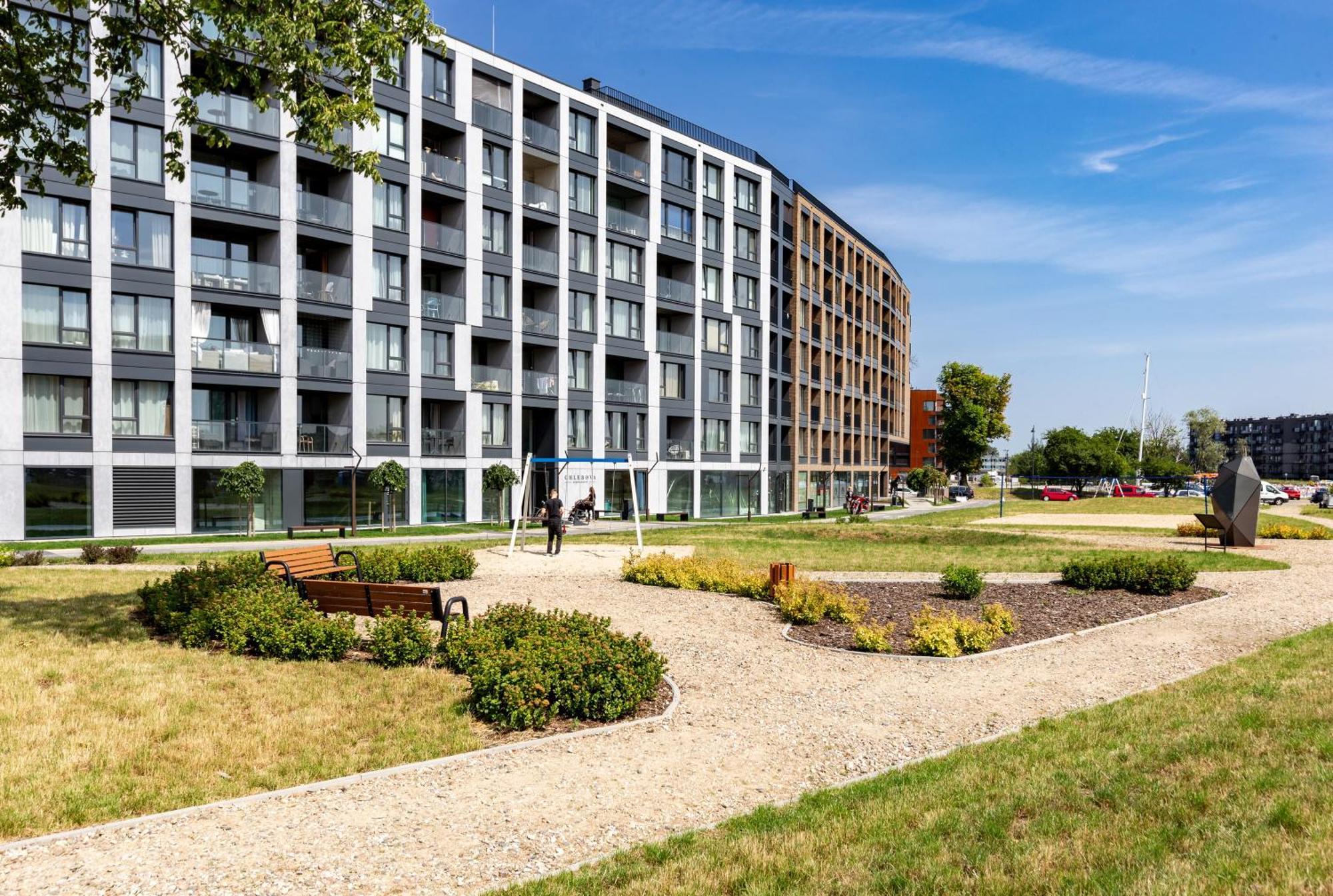 Chlebova - Riverside View Terrace, Free Parking, Gym & Kidsplay By Downtown Apartments Γκντανσκ Εξωτερικό φωτογραφία